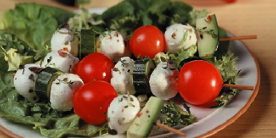 Fresh Mozzarella Kebabs