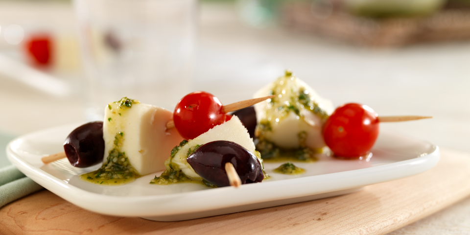 Large Image of Caprese Olive Skewers