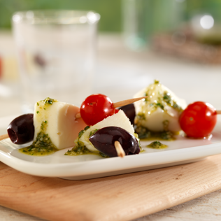 Small Image of Caprese Olive Skewers