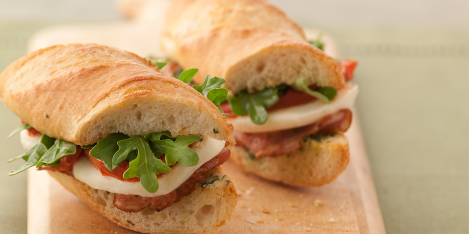 Large Image of Pancetta Sandwich with Fresh Mozzarella