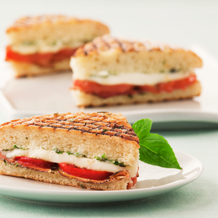 Small Image of Panini with Prosciutto and Fresh Mozzarella